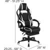 Flash Furniture X30 Gaming Chair Racing Office Ergonomic Computer Chair with Fully Reclining Back and Slide-Out Footrest in Gray LeatherSoft(White)