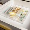 Martha Stewart Brody Desktop Storage Organizer, Stack and Slide Plastic Organizer Tray, Organizer for Office, Kitchen, or Vanity, 3″ x 3.75″, Clear(1-M)