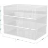 Martha Stewart Brody Desktop Storage Organizer, Stack and Slide Plastic Organizer Tray, Organizer for Office, Kitchen, or Vanity, 3″ x 3.75″, Clear(1-M)