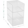 Martha Stewart Brody Desktop Storage Organizer, Stack and Slide Plastic Organizer Tray, Organizer for Office, Kitchen, or Vanity, 3″ x 3.75″, Clear(1-S)