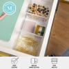 Martha Stewart Brody Desktop Storage Organizer, Stack and Slide Plastic Organizer Tray, Organizer for Office, Kitchen, or Vanity, 3″ x 3.75″, Clear(1-S)