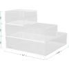 Martha Stewart Brody Desktop Storage Organizer, Stack and Slide Plastic Organizer Tray, Organizer for Office, Kitchen, or Vanity, 3″ x 3.75″, Clear(2-S  2-M  2-L)