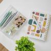 Martha Stewart Brody Desktop Storage Organizer, Stack and Slide Plastic Organizer Tray, Organizer for Office, Kitchen, or Vanity, 3″ x 3.75″, Clear(2-S  1-M)