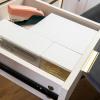 Martha Stewart Brody Plastic Storage Organizer Bins with Engineered Wood Lids for Home Office,-Kitchen, or-Bathroom, 3 Pack, 2-Small/1-Medium, Clear/White(Clear/White)