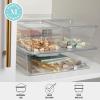 Martha Stewart Brody Plastic Storage Organizer Bins with Lids for Home Office, Kitchen, or Bathroom, 4 Pack, 2-Small/1-Medium, 1 Large, Clear/White(Set of 1 (Pack of 2))