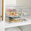 Martha Stewart Brody Plastic Storage Organizer Bins with Lids for Home Office, Kitchen, or Bathroom, 4 Pack, 2-Small/1-Medium, 1 Large, Clear/White(Set of 1 (Pack of 2))