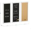 Martha Stewart Everette Cork Board, Chalk Board, Letter Board Set with Included Push Pins, Magnets, Liquid Chalk, Letters, 18″ x 24″, Black Woodgrain Frame(White Woodgrain)