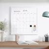 Martha Stewart Everette Magnetic Monthly Calendar Dry Erase Board with Included Dry Erase Marker and 2 Magnets, 18″ x 18″, White Woodgrain Frame(Black Woodgrain)