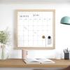 Martha Stewart Everette Magnetic Monthly Calendar Dry Erase Board with Included Dry Erase Marker and 2 Magnets, 18″ x 18″, White Woodgrain Frame(White Woodgrain)