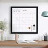 Martha Stewart Everette Magnetic Monthly Calendar Dry Erase Board with Included Dry Erase Marker and 2 Magnets, 18″ x 18″, White Woodgrain Frame(White Woodgrain)