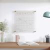 Martha Stewart Grayson Acrylic Dry Erase Wall Calendar with Dry Erase Marker, 14″ Square, Clear with Gold Print(Clear/Gold)