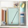 Martha Stewart Kerry Plastic Stackable Office Desk Drawer Organizers, Set of 5, with Gold Trim(Set of 8)