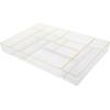 Martha Stewart Kerry Plastic Stackable Office Desk Drawer Organizers, Set of 5, with Gold Trim(Set of 8)