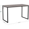 Martha Stewart Noah Home Office Parsons Desk in Gray Wood Grain with Oil Rubbed Bronze Metal Frame(Gray Top/Oil Rubbed Bronze Frame)