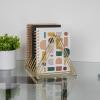 Martha Stewart Ryder Gold Mesh Metal 9 Slot Triangle Magazine File Holder, Desktop Organizer Sorter