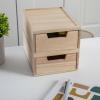 Martha Stewart Weston Stackable Wooden Storage Boxes with Pullout Drawers, Paulownia Wood Storage Organizers, 3 Pack, Light Natural(Light Natural)