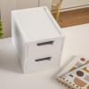 Martha Stewart Weston Stackable Wooden Storage Boxes with Pullout Drawers, Paulownia Wood Storage Organizers, 3 Pack, Light Natural(White)