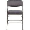 Flash Furniture 2 Pack HERCULES Series Premium Curved Triple Braced & Double Hinged Burgundy Fabric Metal Folding Chair(Grey)