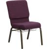 Plum Fabric/Gold Vein Frame
