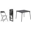 Flash Furniture 4 Plastic Folding Chairs 650-lb. Capacity and Folding Card Table for 4 Players(Chair+ Card Table)