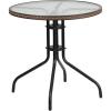 Clear/Dark Brown Rattan