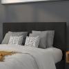 Flash Furniture Bedford Tufted Upholstered Headboard for Full Size Bed, Contemporary Fabric Tufted Headboard with Adjustable Height, Black