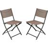 Flash Furniture Brazos Commercial Indoor-Outdoor Folding Chairs, Flex Comfort Backs/Seats, Metal Frames, Portable Lightweight Foldable Design, Set of 2, Navy/Black(Brown)