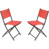 Flash Furniture Brazos Commercial Indoor-Outdoor Folding Chairs, Flex Comfort Backs/Seats, Metal Frames, Portable Lightweight Foldable Design, Set of 2, Navy/Black(Red)