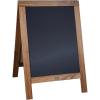 Flash Furniture Canterbury Magnetic Chalkboard Sign – Robin Blue Wood Frame – 30″ x 20″ – Freestanding Double Sided Magnetic Chalkboard Surface – Indoor/Outdoor(Torched Brown)