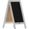 Flash Furniture Canterbury Magnetic Chalkboard Sign Set – Whitewashed Wood Frame – 48″ x 24″ – Indoor/Outdoor – Includes 8 Chalk Markers, 10 Stencils, 2 Magnets(Solid White)