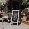 Flash Furniture Canterbury Magnetic Chalkboard Sign Set – Whitewashed Wood Frame – 48″ x 24″ – Indoor/Outdoor – Includes 8 Chalk Markers, 10 Stencils, 2 Magnets(Gray Wash)
