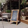 Flash Furniture Canterbury Magnetic Chalkboard Sign Set – Whitewashed Wood Frame – 48″ x 24″ – Indoor/Outdoor – Includes 8 Chalk Markers, 10 Stencils, 2 Magnets(Rustic Brown)