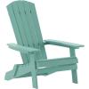 Flash Furniture Charlestown Commercial Folding Adirondack Chair – Mahogany – Poly Resin – Indoor/Outdoor – Weather Resistant(Sea Foam)