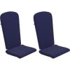 Flash Furniture Charlestown Set of 2 Adirondack Chair Cushions – Cream Fabric Cushions – 2″ Thick Padding – Indoor/Outdoor – Patio Chair Replacement Cushions(Blue)