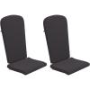 Flash Furniture Charlestown Set of 2 Adirondack Chair Cushions – Cream Fabric Cushions – 2″ Thick Padding – Indoor/Outdoor – Patio Chair Replacement Cushions(Gray)