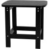 Flash Furniture Charlestown Tiered Commercial Poly Resin Adirondack Side Table – Lime Green – All-Weather – Indoor/Outdoor(Black)