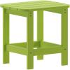 Flash Furniture Charlestown Tiered Commercial Poly Resin Adirondack Side Table – Lime Green – All-Weather – Indoor/Outdoor(Lime Green)