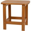 Flash Furniture Charlestown Tiered Commercial Poly Resin Adirondack Side Table – Lime Green – All-Weather – Indoor/Outdoor(Teak)