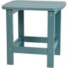 Flash Furniture Charlestown Tiered Commercial Poly Resin Adirondack Side Table – Lime Green – All-Weather – Indoor/Outdoor(Teal)