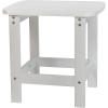 Flash Furniture Charlestown Tiered Commercial Poly Resin Adirondack Side Table – Lime Green – All-Weather – Indoor/Outdoor(White)