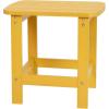 Flash Furniture Charlestown Tiered Commercial Poly Resin Adirondack Side Table – Lime Green – All-Weather – Indoor/Outdoor(Yellow)