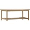 Flash Furniture Charlestown Two Tiered Commercial Grade Adirondack Coffee Table – Gray Finish Poly Resin Wood – All-Weather – Slatted Shelf Design,Grey(Natural Cedar)