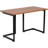 Flash Furniture Cherry Computer Desk with Black Metal Frame