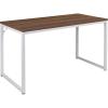 Flash Furniture Clifton Modern Office Computer Desk with Top and Bottom Storage Shelves, Small Computer Desk for Home Office, 28″W, Black(Walnut)