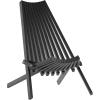 Flash Furniture Delia Commercial Indoor/Outdoor Wood Folding Chair, Low Profile Lounge for Patio, Porch, or Garden, Versatile Weather-Resistant Acacia Wood, Brown(Black)