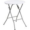 Flash Furniture Elon 2′ Round All-Occasion Plastic Folding Event Table, Folding Banquet Table for Indoor/Outdoor Events, White(2 ft)