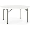 Flash Furniture Elon 2′ Round All-Occasion Plastic Folding Event Table, Folding Banquet Table for Indoor/Outdoor Events, White(5 Foot)