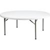 Flash Furniture Elon 2′ Round All-Occasion Plastic Folding Event Table, Folding Banquet Table for Indoor/Outdoor Events, White(6 Foot)