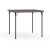 Flash Furniture Elon 2.85′ Square All-Occasion Plastic Folding Event Table with Locking Legs, Folding Banquet Table for Indoor/Outdoor Events, White(Dark Gray)