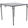Flash Furniture Elon 2.85′ Square All-Occasion Plastic Folding Event Table with Locking Legs, Folding Banquet Table for Indoor/Outdoor Events, White(Grey)